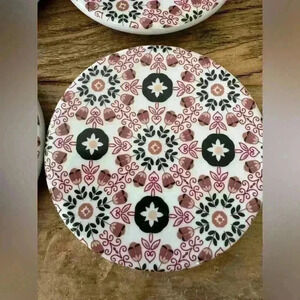 NEW Set of 4 Chic & Tonic Stoneware Floral Coasters